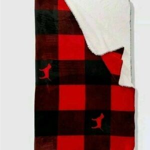 Victoria's Secret Red and Black Plaid Throw